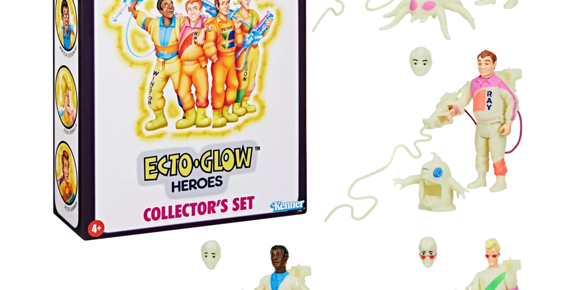 Ghostbusters Kenner Classics The Real Ghostbusters Ecto-Glow Heroes Collector’s Set