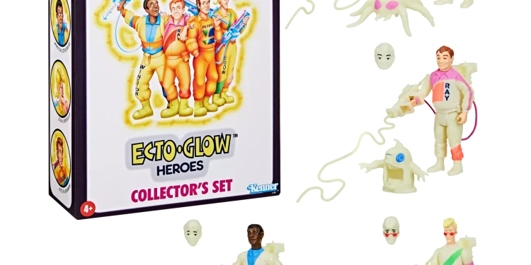 Ghostbusters Kenner Classics The Real Ghostbusters Ecto-Glow Heroes Collector’s Set