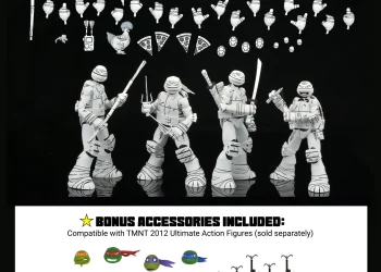 Estilo clássico, espírito moderno: NECA revela set exclusivo de ‘Sketch Turtles’ da série de 2012