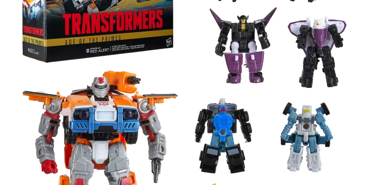 Hasbro anuncia S.H.Figuarts-esque Voyager Class Powerlinx Red Alert e pacote massivo com 8 Mini-Cons para a linha ‘Age of the Primes’