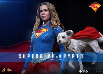 Hot Toys anuncia figura de luxo da Supergirl de Milly Alcock com coxas em silicone e o cão Krypto