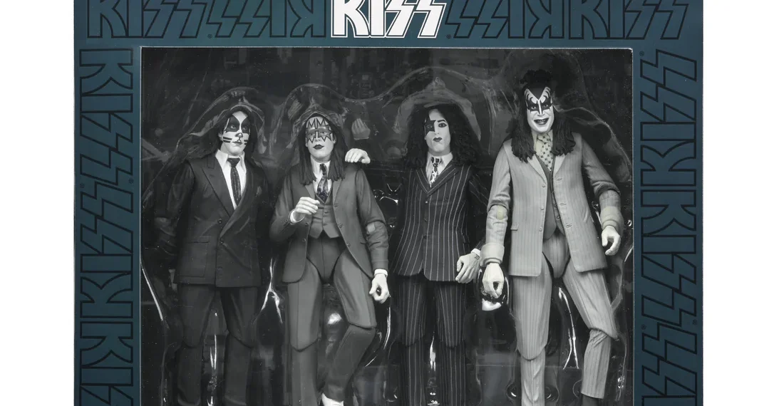 NECA anuncia box com 4 figuras de ação do KISS inspirado no álbum Dressed to Kill