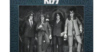 NECA anuncia box com 4 figuras de ação do KISS inspirado no álbum Dressed to Kill