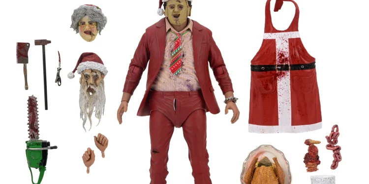NECA anuncia figura de ação “Ultimate Santa Leatherface” (O Massacre da Serra Elétrica)