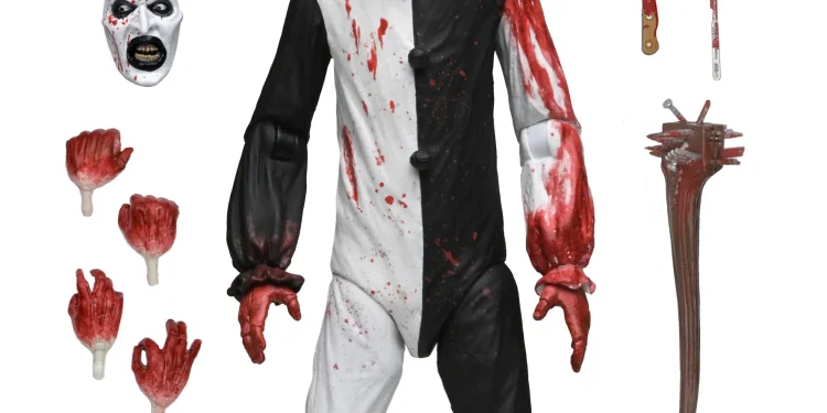 NECA anuncia figura colossal de Art, o Palhaço (“Terrifier”) em escala 1/4