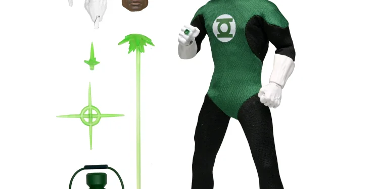 NECA anuncia figura de ação retrô do Lanterna Verde (DC Comics) com roupas de tecido