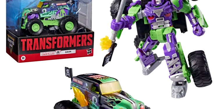 Hasbro/Takara Tomy anuncia colaboração “Transformers x Monster Jam: Grave Digger (Grim)”