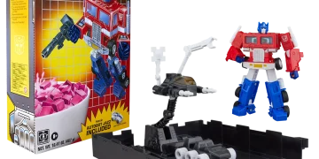 Hasbro anuncia conjunto nostálgico “Transformers Optimus Prime e Autobot Jazz” em caixa de cereal